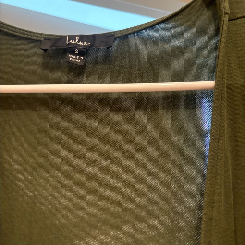 Lulus small olive green maxi dress